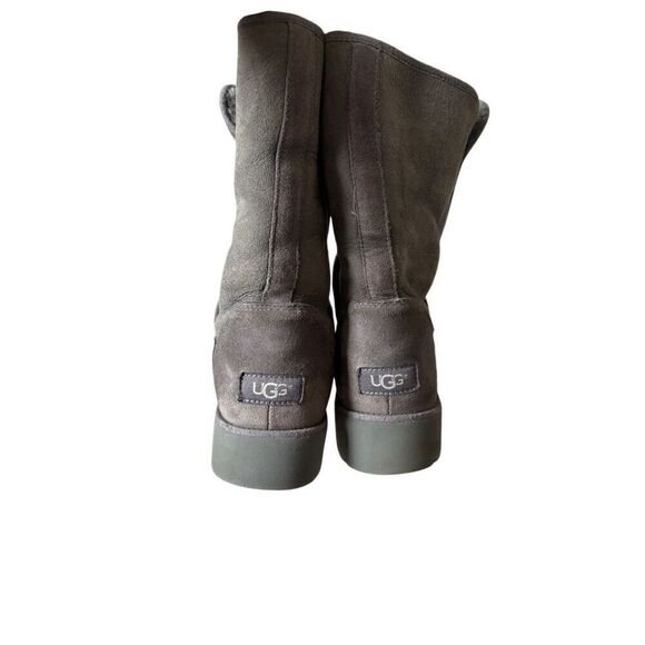 UGG Winter Gray Boots Suede size 10 Pull On - Picture 4 of 6